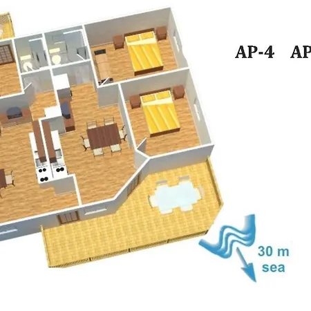 In Rogoznica With Seaview, Balcony, Air Condition, Wifi Appartement